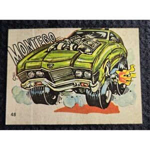 Vintage Fiends & Machines Montego #48 Sticker Card Hot Rod Muscle Car Odd Rods